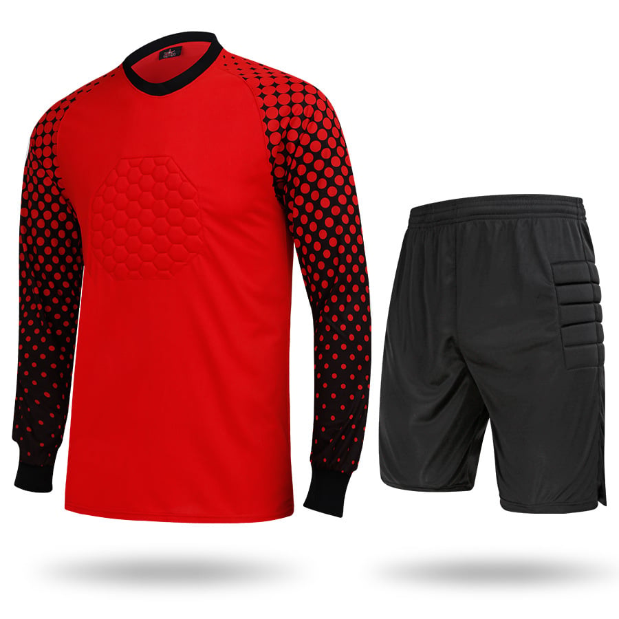 Adult Football Goalkeeper Jersey Set with Sponge Padding