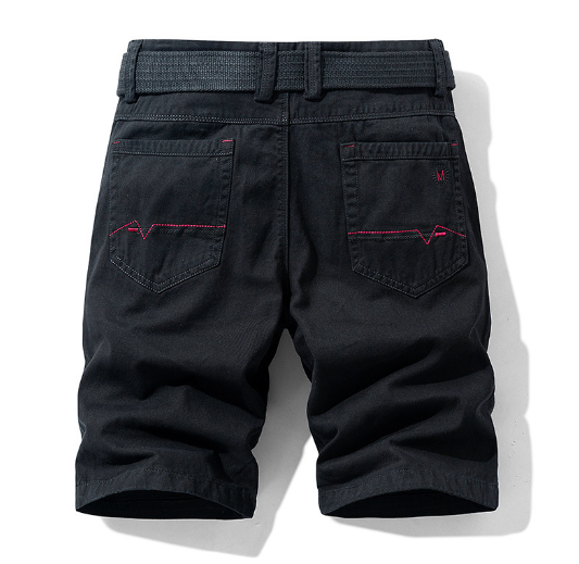 Men's Classic Solid Color Cotton Slim Casual Shorts
