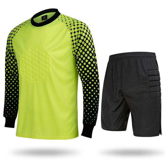 Adult Football Goalkeeper Jersey Set with Sponge Padding