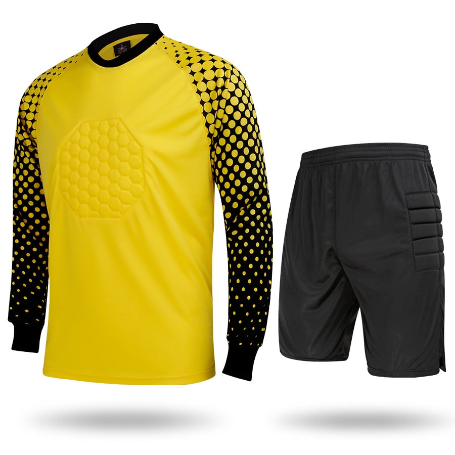 Adult Football Goalkeeper Jersey Set with Sponge Padding