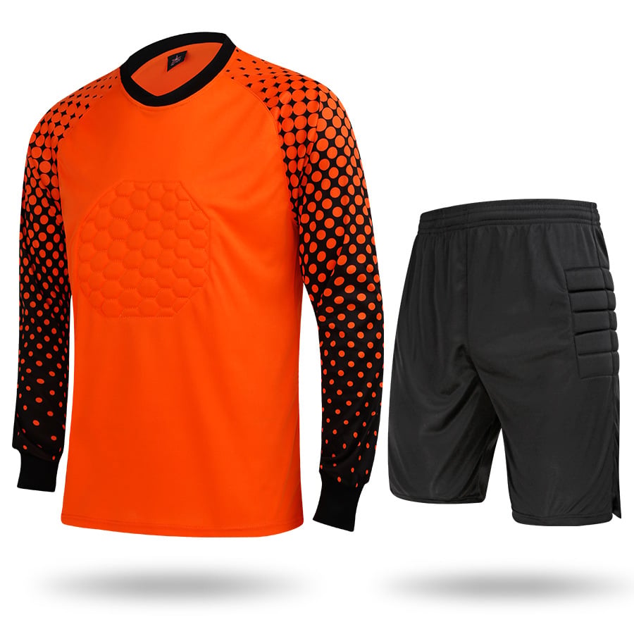 Adult Football Goalkeeper Jersey Set with Sponge Padding