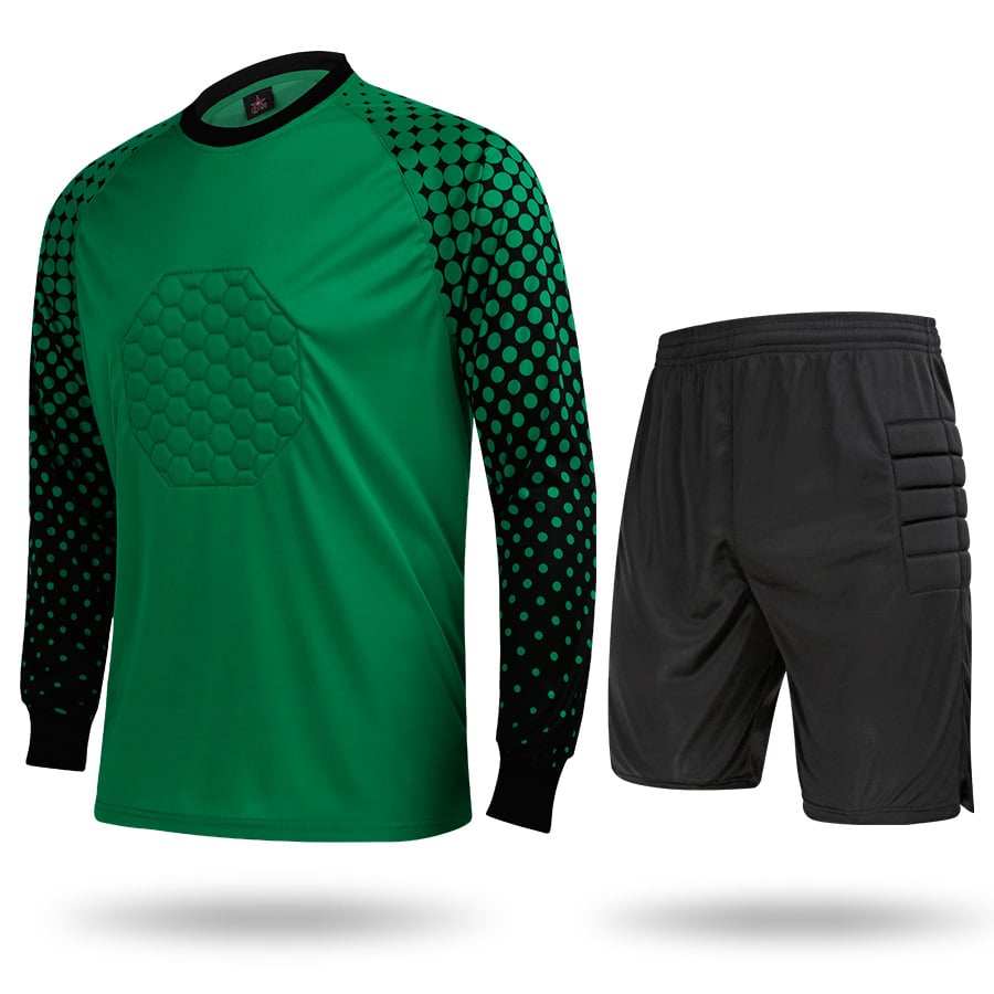 Adult Football Goalkeeper Jersey Set with Sponge Padding