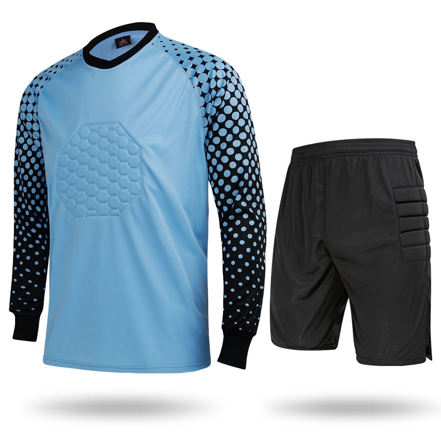 Adult Football Goalkeeper Jersey Set with Sponge Padding
